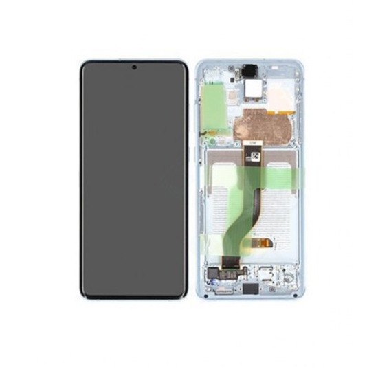 Touch+Display+Frame+Câmera Samsung Galaxy S20 Plus 5g/G986/4G/G985 (com Câmera) Service Pack Nuvem Azul